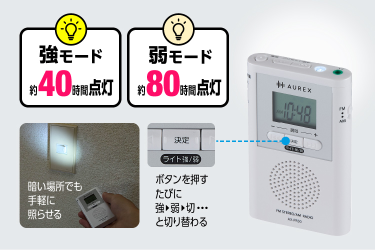 長時間LEDライト搭載